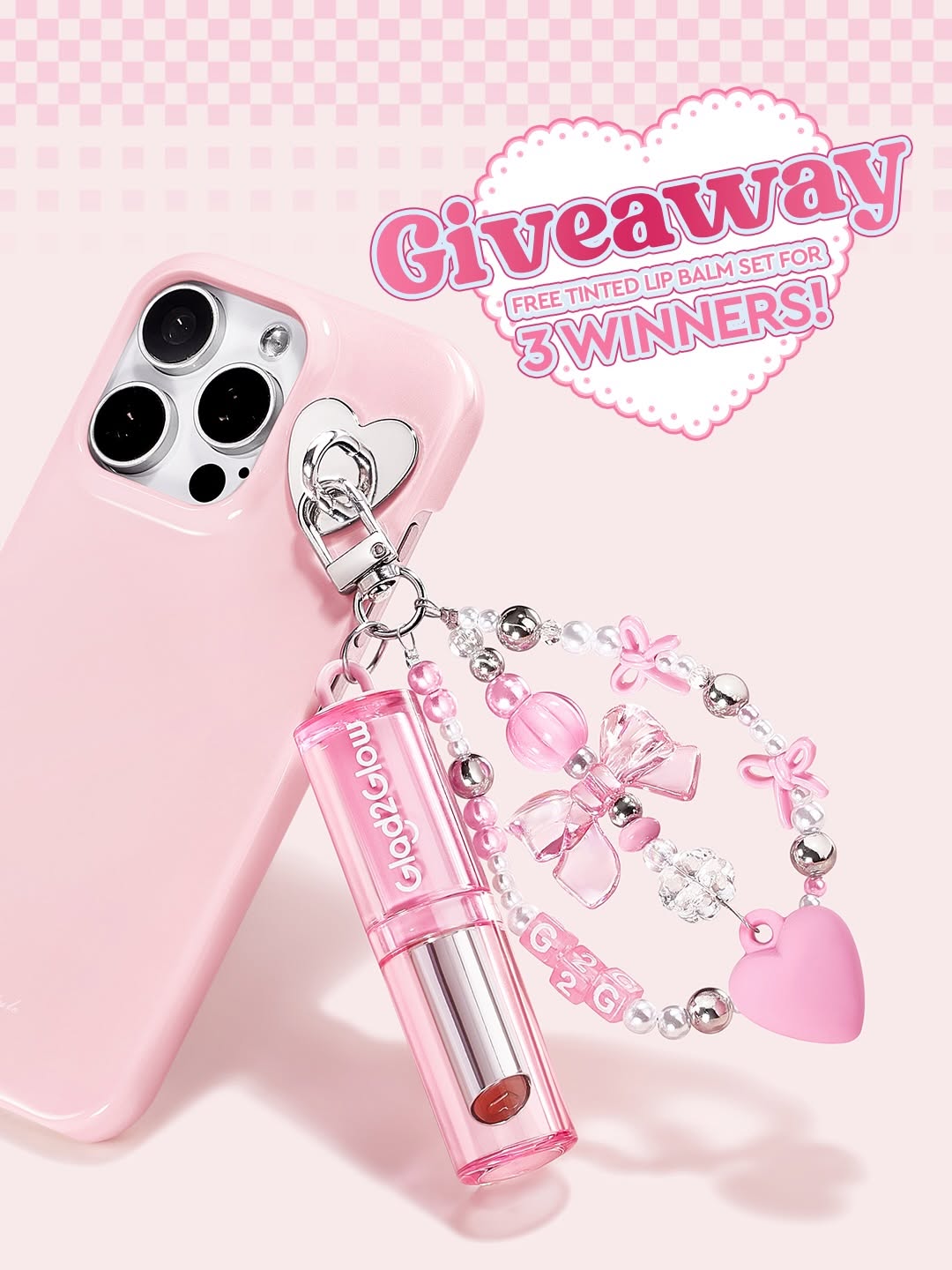 Giveaway campaign product flat lay